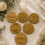 Espejo de bolsillo personalizado para boda con nombres