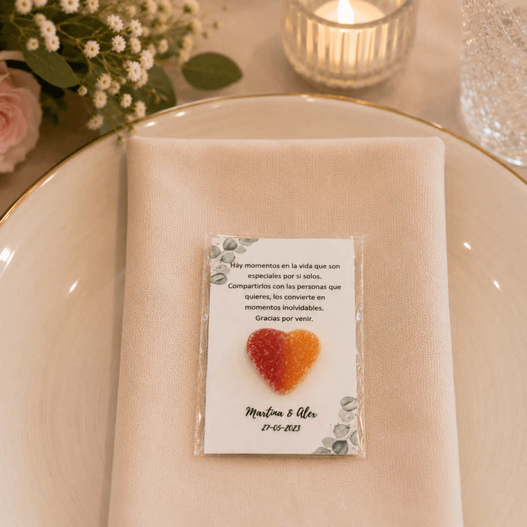 Tarjetas de agradecimiento corazón