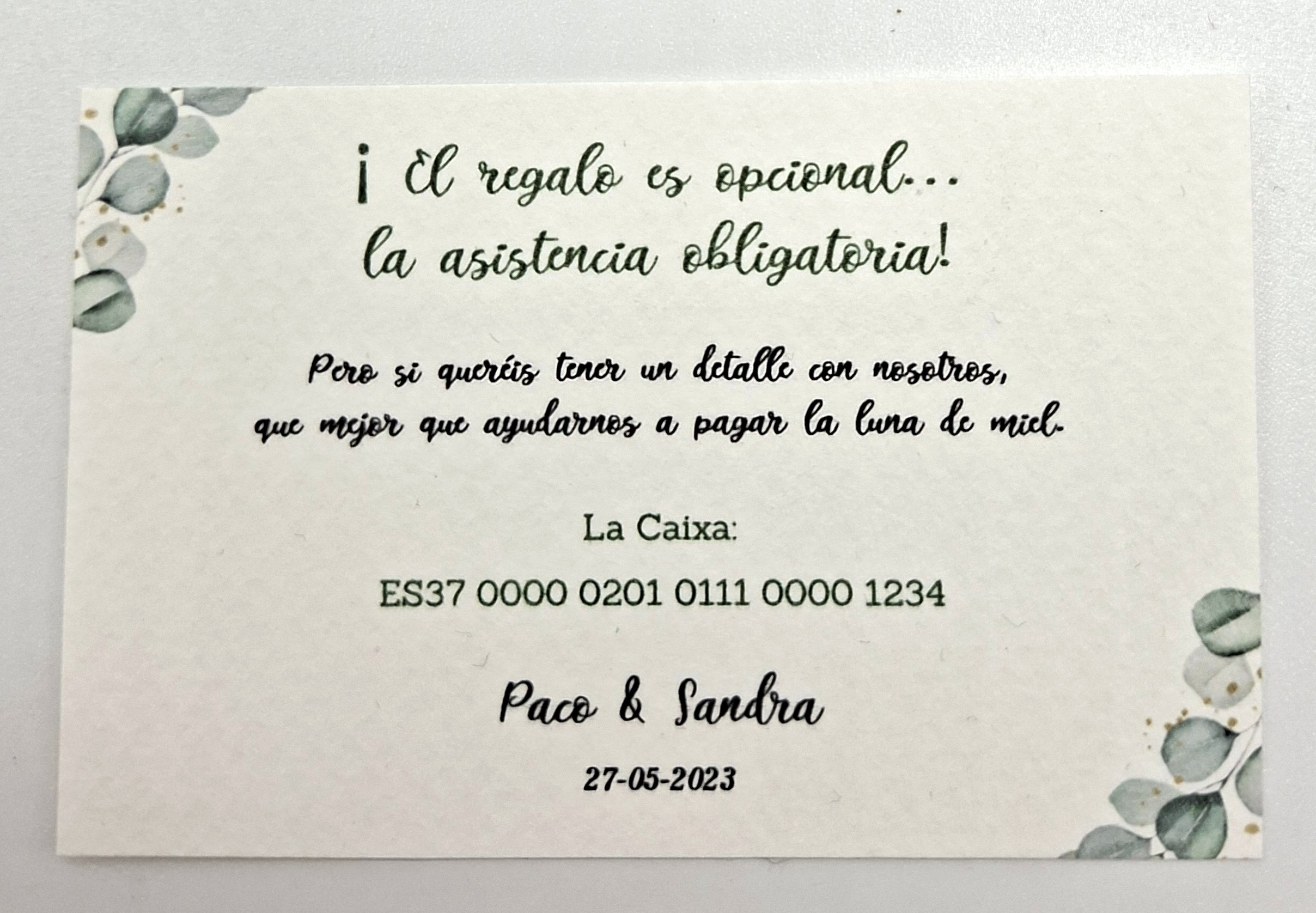 Tarjeta número de cuenta - Imagen 2