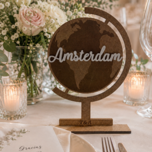 Placas mundo por países en metacrilato para mesas en MD