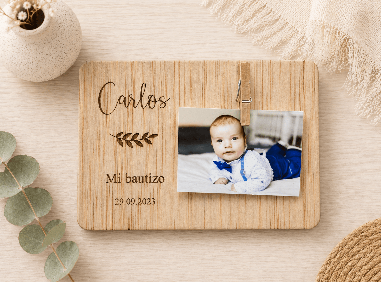 Porta foto con pinza e imán (pequeño)