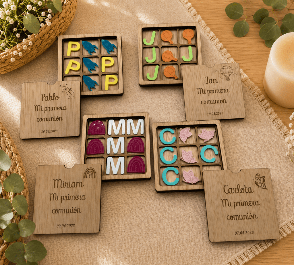 Juego tres en raya con metacrilato