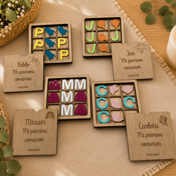 Juego tres en raya con metacrilato