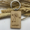 Llavero rectangular personalizado con frase del niño/a - Imagen 3