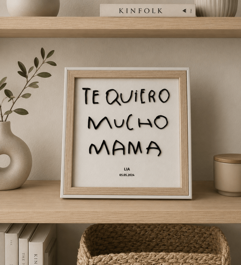 Cuadro te quiero mucho mama escrito por tu hijo/a