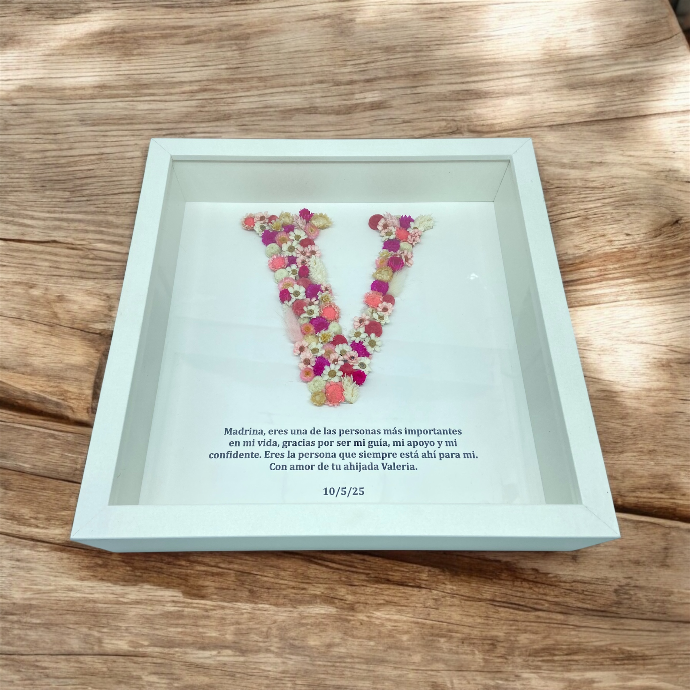 Cuadro de inicial con flores - Imagen 4