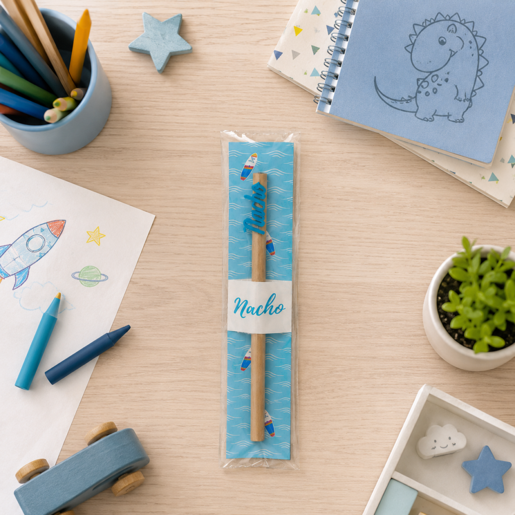 Lápices personalizados con metacrilato