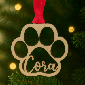 Bola de Navidad huella de perro