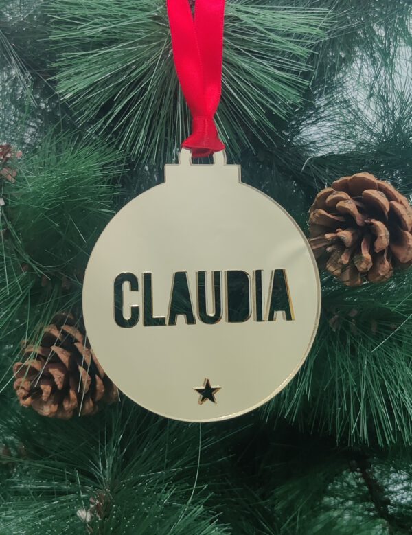 Bola de Navidad metacrilato estrella