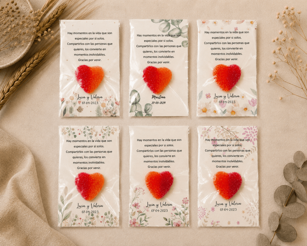 Tarjetas de agradecimiento corazón