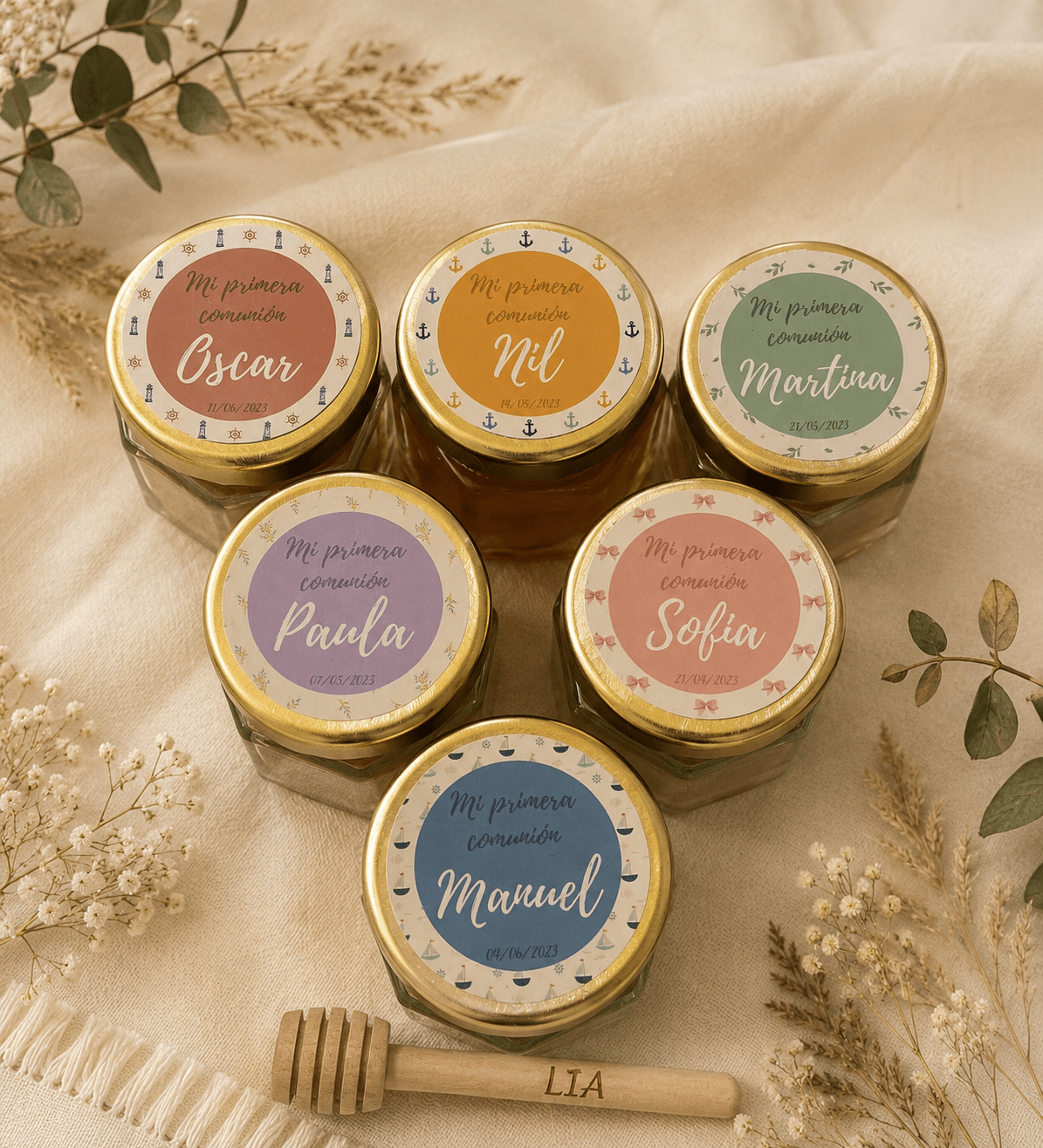 Tarro de miel personalizado