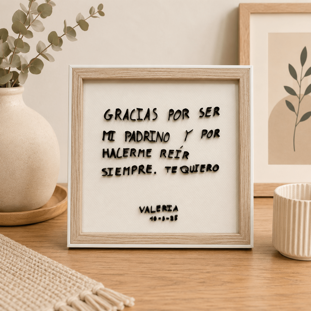 Cuadro agradecimiento escrito por tu hijo/a