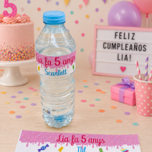Etiquetas para botellas de agua personalizadas