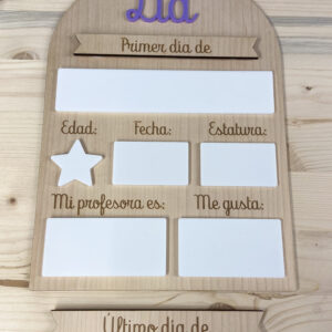 Placa mi primer y último día de curso