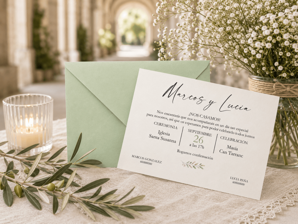 Invitaciones de boda básica 1