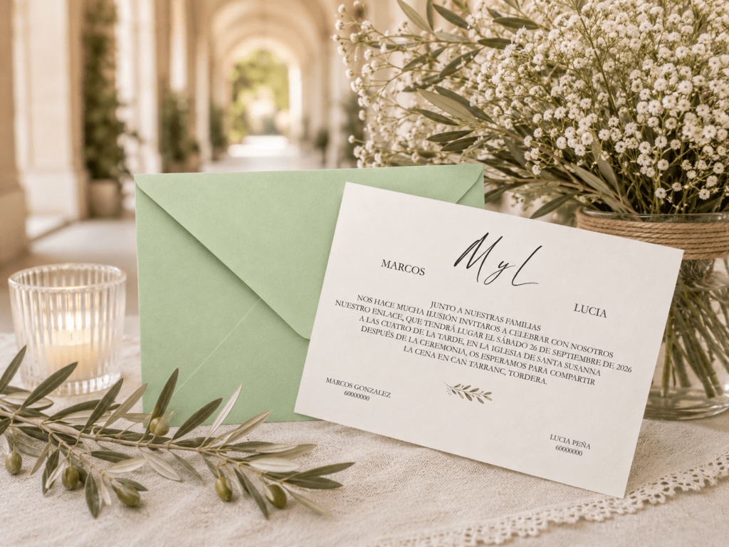 Invitaciones de boda básica 2