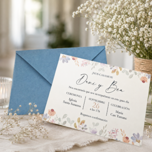 Invitaciones de boda flores varias