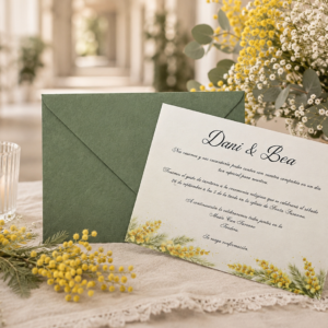 Invitaciones de boda mimosa
